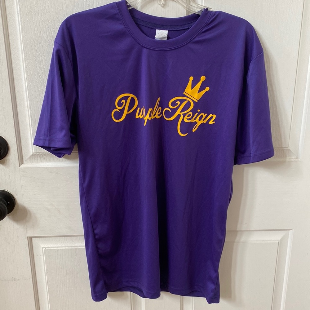 100% Polyester Purple T-Shirt “Purple Reign”